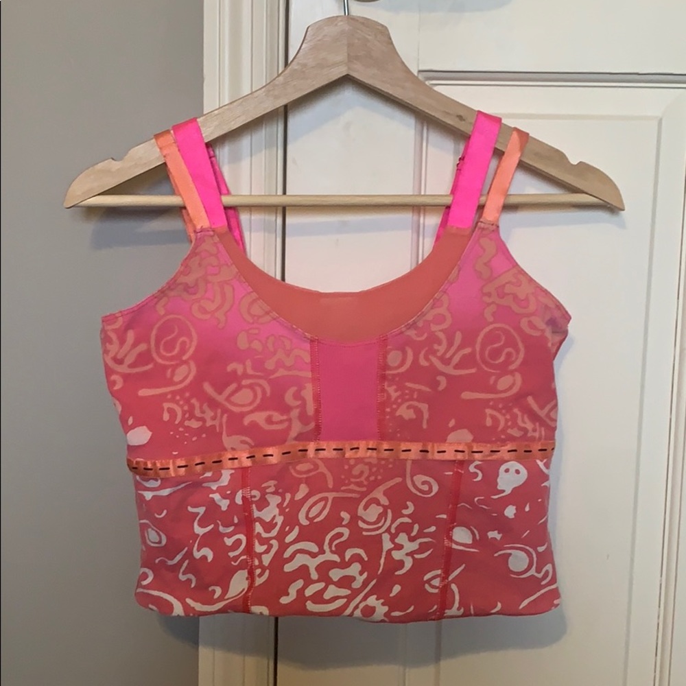 Vintage Lululemon pink and orange top